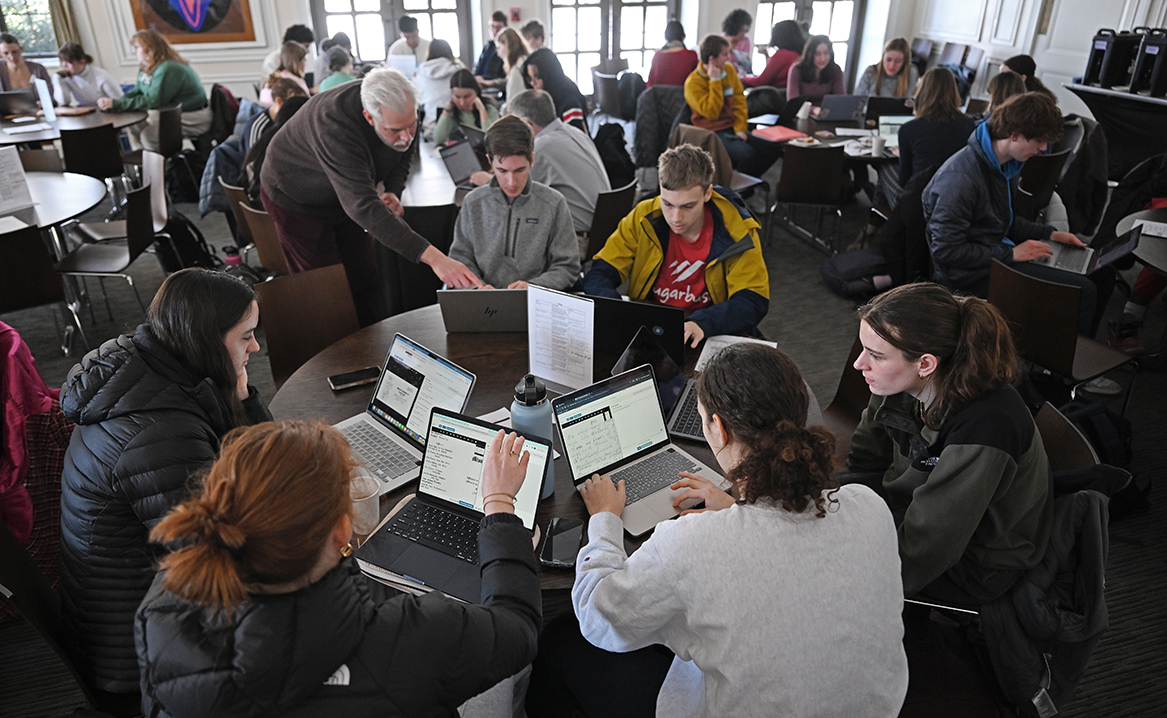 Students and faculty work to transcribe the papers of Frederick Douglass.