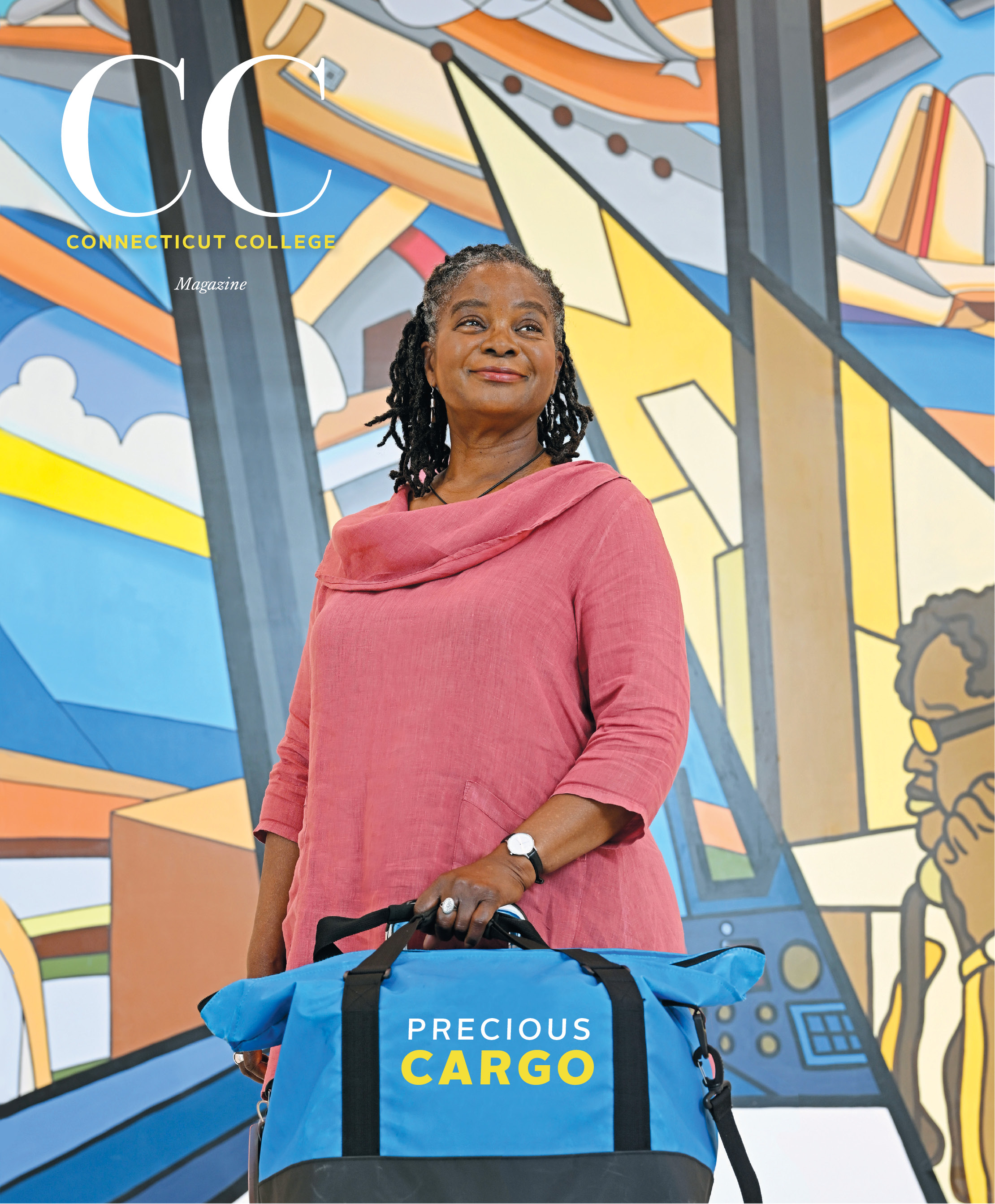 Volunteer medical courier Marsha Williams ’81 at the Cincinnati/Northern Kentucky International Airport.