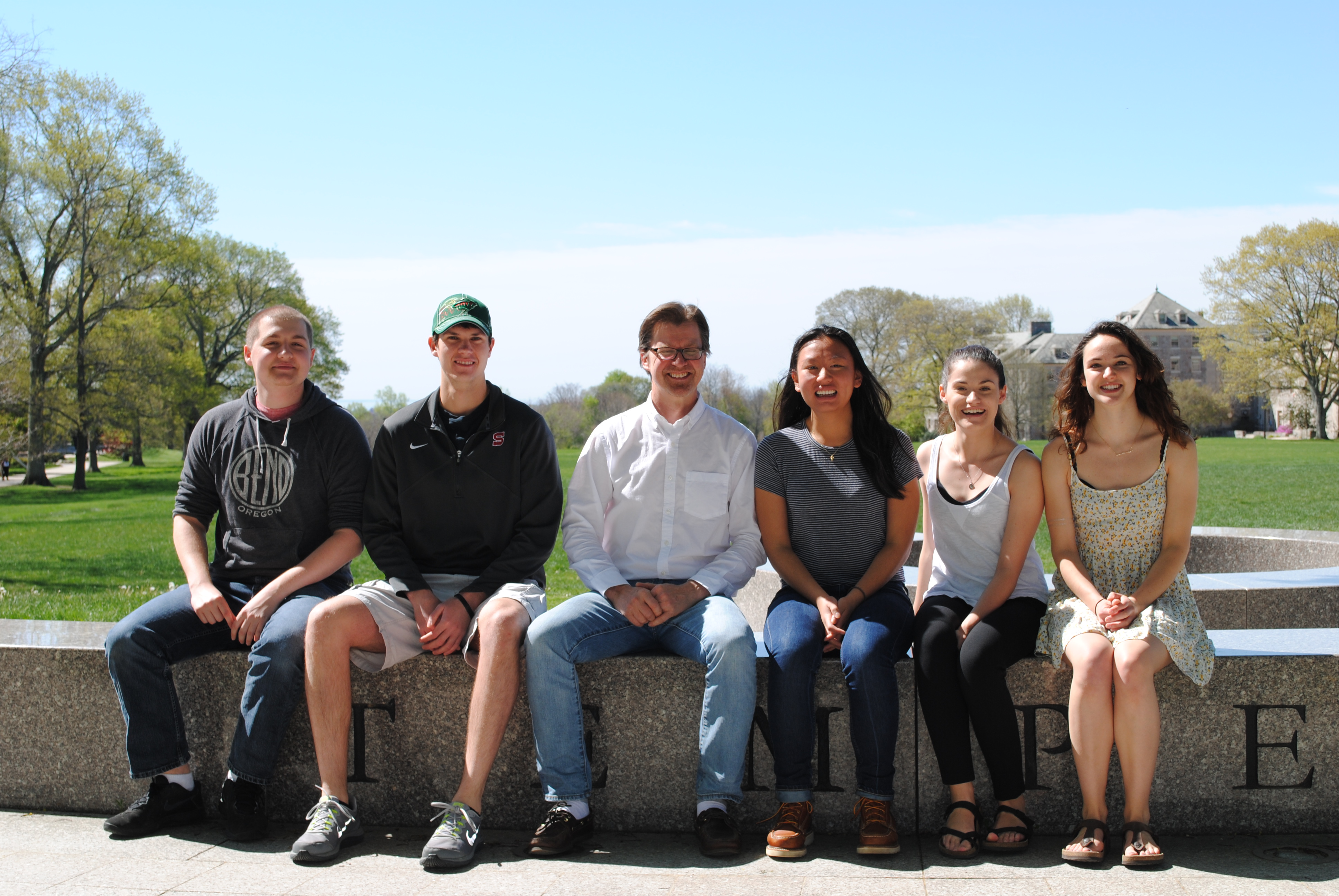 Ovaska Research Group. From left: Nick Theopold '18, Nate Bubacy '16, Timo Ovaska, Miranda Shinn '17, Kimberly Alley '18, Lizzie Stone '16 