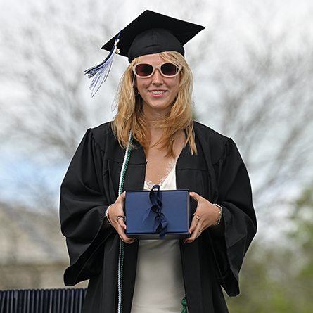 Ciara McNamara makes her way to the stage during Commencement.